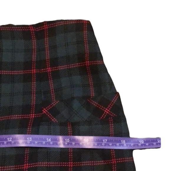 Vintage Plaid Pencil Skirt Size 10 Small Dark Academia Aesthetic - Picture 6 of 7
